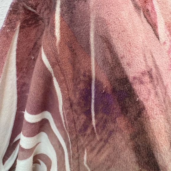 WRAP UP BY VP Women’s Long Pink/Cream Floral Print Soft Robe One Size - Picture 9 of 16